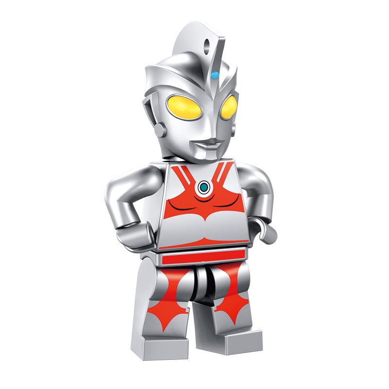Chính hãng Ultraman Lego Minifigure Trọn Bộ Tất cả Đồ chơi lắp ráp Tiga Cerro Cậu bé Đồ chơi Senbao