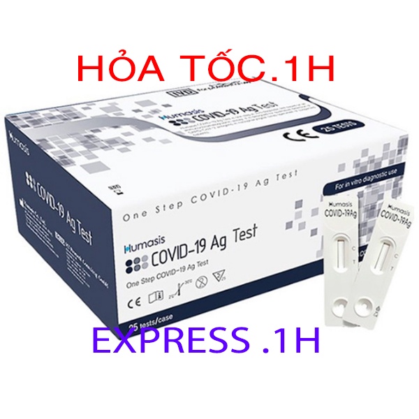 Que test nhanh covid 19, kit test covid Humasis Hàn Quốc.