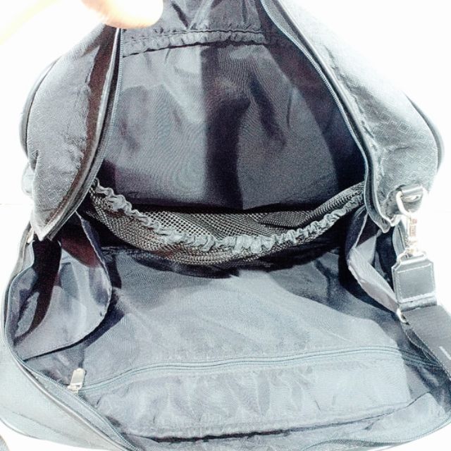 Balo du lịch vải phối da thật secondhand  240310