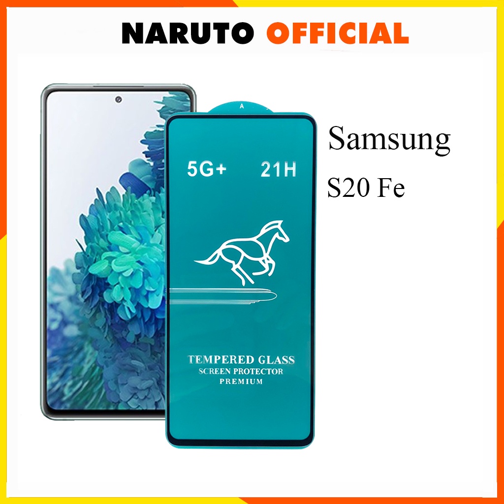Kính cường lực samsung S20 Fe full màn OG xanh cao cấp hiển thị full HD tặng kèm khăn lau màn hình