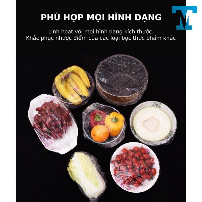 Màng bọc thực phẩm co giãn siêu dai có chun hình túi gấu set 100 chiếc Shop Movava - MBTPG1