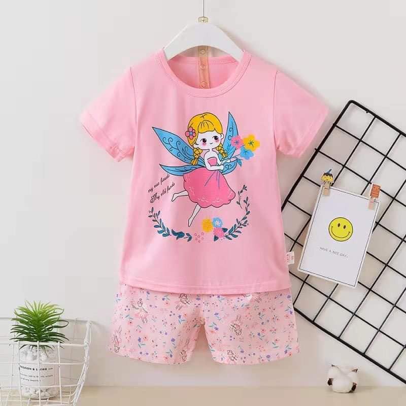 Bộ cotton xuất hàn cho bé gái từ 7-25kg