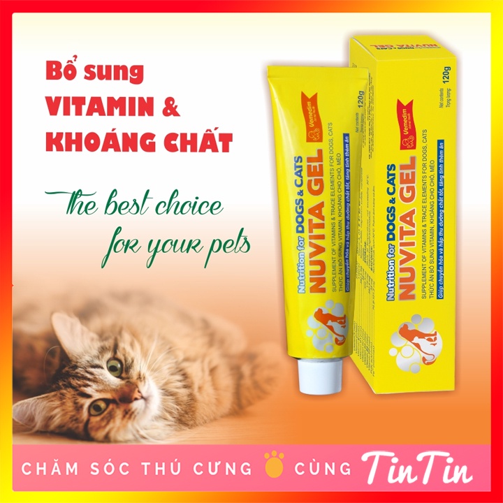 Gel dinh dưỡng Nuvita Gel 120g bổ sung vitamin, khoáng cho chó mèo