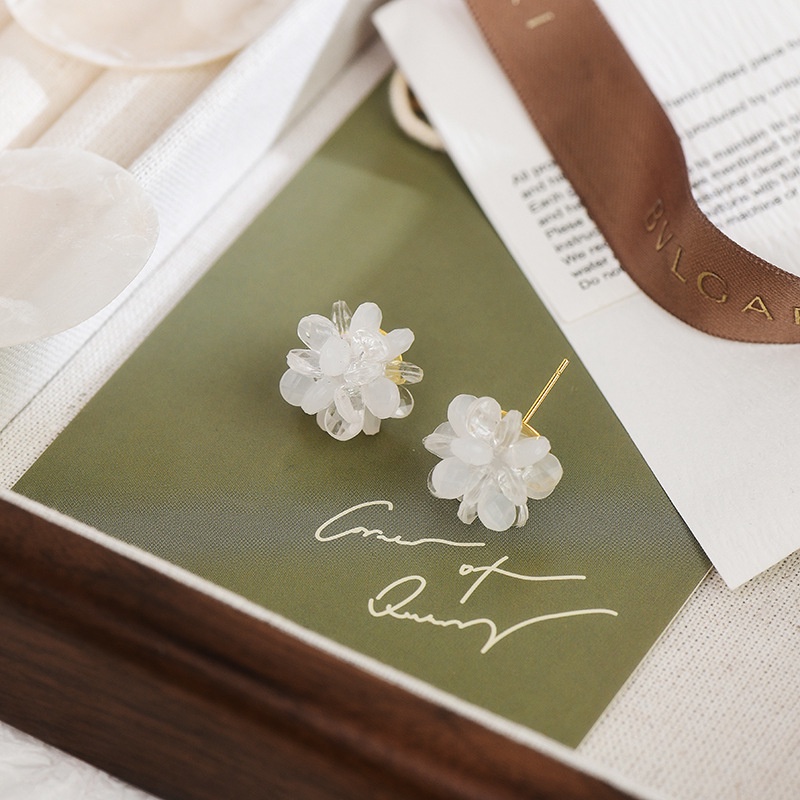 V.I.T House | Bông tai S925 hoa trắng