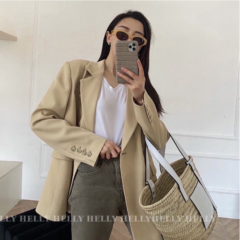 ÁO BLAZER NỮ FORM SUÔNG RỘNG HELLY SHOP
