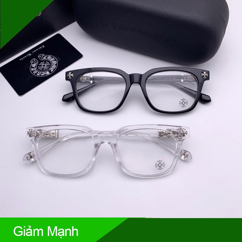 Gọng kính cận thời trang Chrome Heart dáng vuông bản đẹp sang trọng