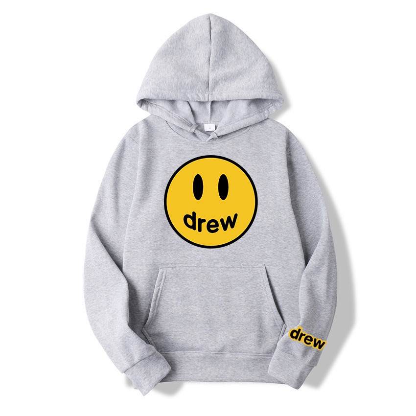 Áo hoodie IELGY dáng rộng in mặt cười cho cặp đôi