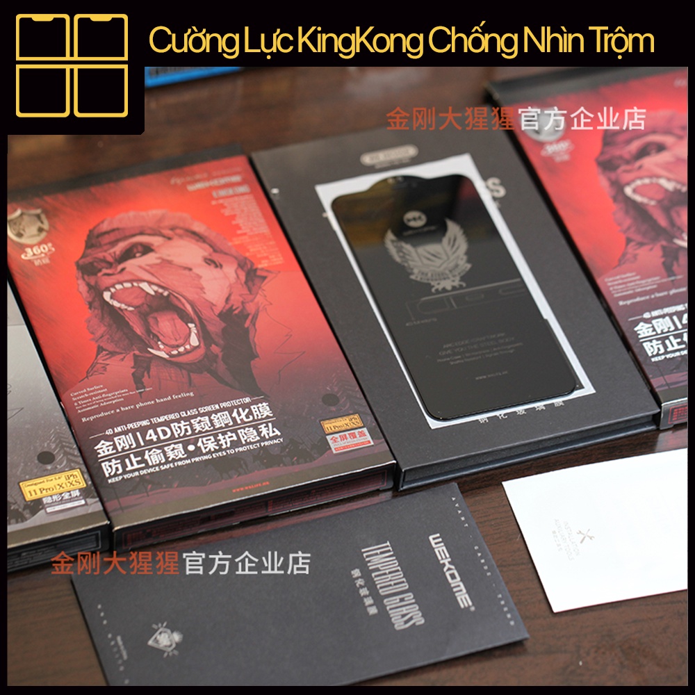 Kính cường lực chống nhìn trộm KingKong iphone 6/6s/6sp/7/7p/8/8p/x/xs/xsmax/11/11pro/11promax/12/12pro/12promax/13