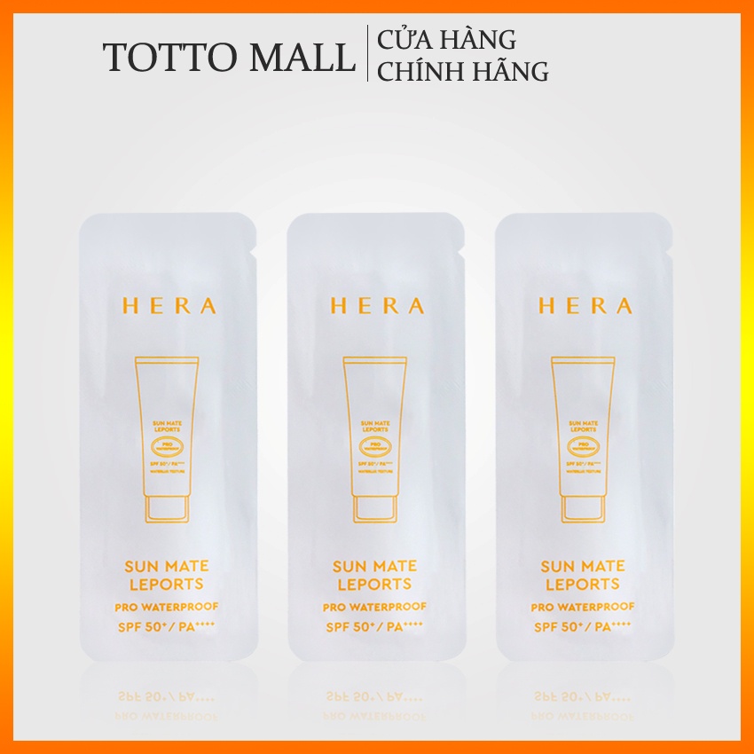 [10 gói] Kem chống nắng Hera Sun Mate Leporst SPF50+/PA++++; Kem chống nắng chống nước Hera