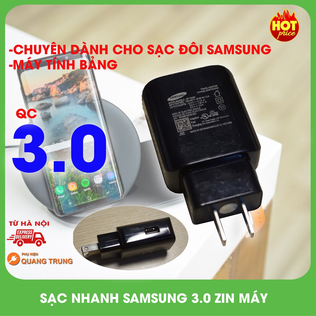 Sạc nhanh samsung quickcharge 3.0,chuyên sạc máy tính bảng,điện thoại và sạc không dây đôi