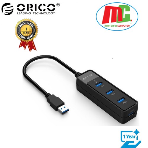 Bộ chia USB Hub 4 Cổng 3.0 Orico W5PH4-U3 - Hàng Chính Hãng Bảo Hành 1 Năm