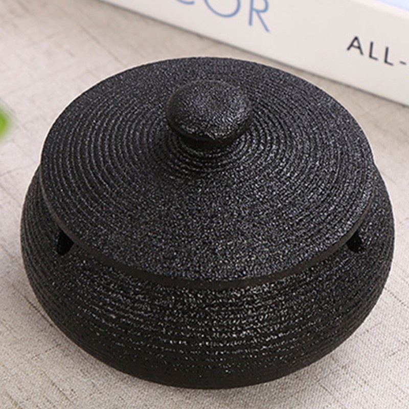 Gạt Tàn Thuốc Bằng Gốm Có Nắp Đậy Phong Cách Retro Trang Trí Phòng Khách / Xe Hơi