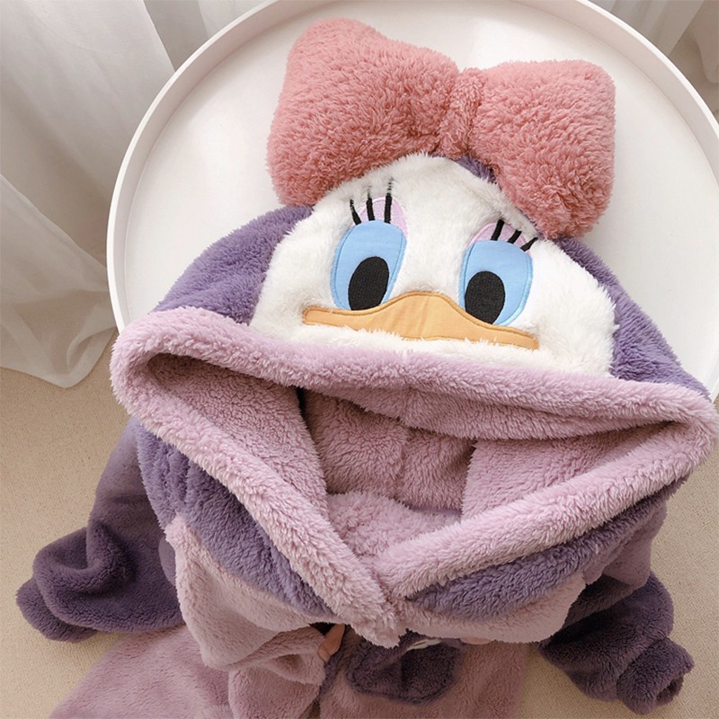 Bộ Đồ Ngủ Lông Cừu San Hô Dày Dặn Họa Tiết Vịt Donald Minnie Hoạt Hình Disney Mặc Mùa Đông Cho Cặp Đôi | BigBuy360 - bigbuy360.vn