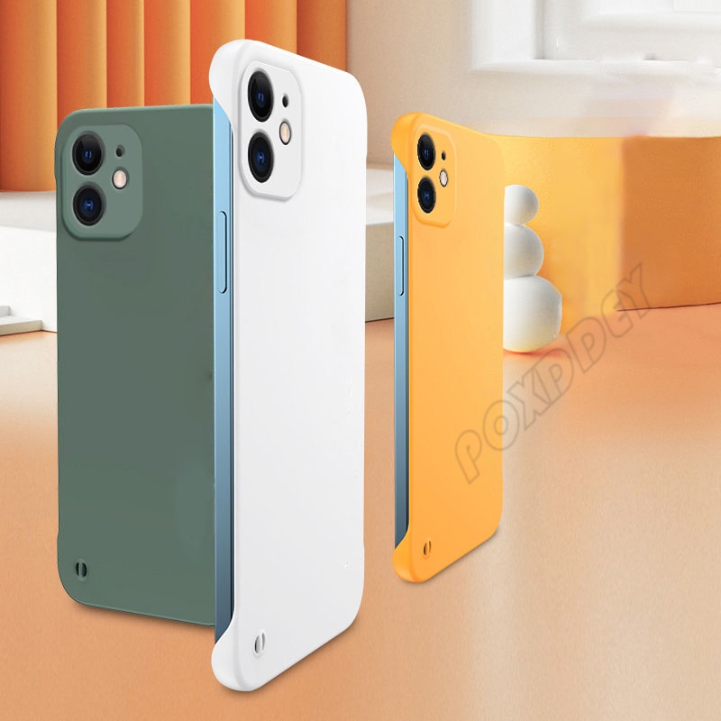 Ốp Điện Thoại PC Cứng Siêu Mỏng Không Viền Cho iPhone 11 7 8 6 6S Plus