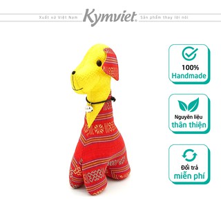 Đồ Chơi Nhồi Bông Hình Chó Tình Yêu Cao Cấp Kymviet Craft Vải Thổ Cẩm Truyền Thống [CTY-2102]