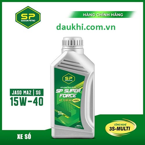 Daukhi.com.vn- Dầu nhớt xe số Saigonpetro - SP Super Force 4T SG - 15W40 Chính hãng -Dành Cho Xe Số 4 Thì -daukhi.com.vn
