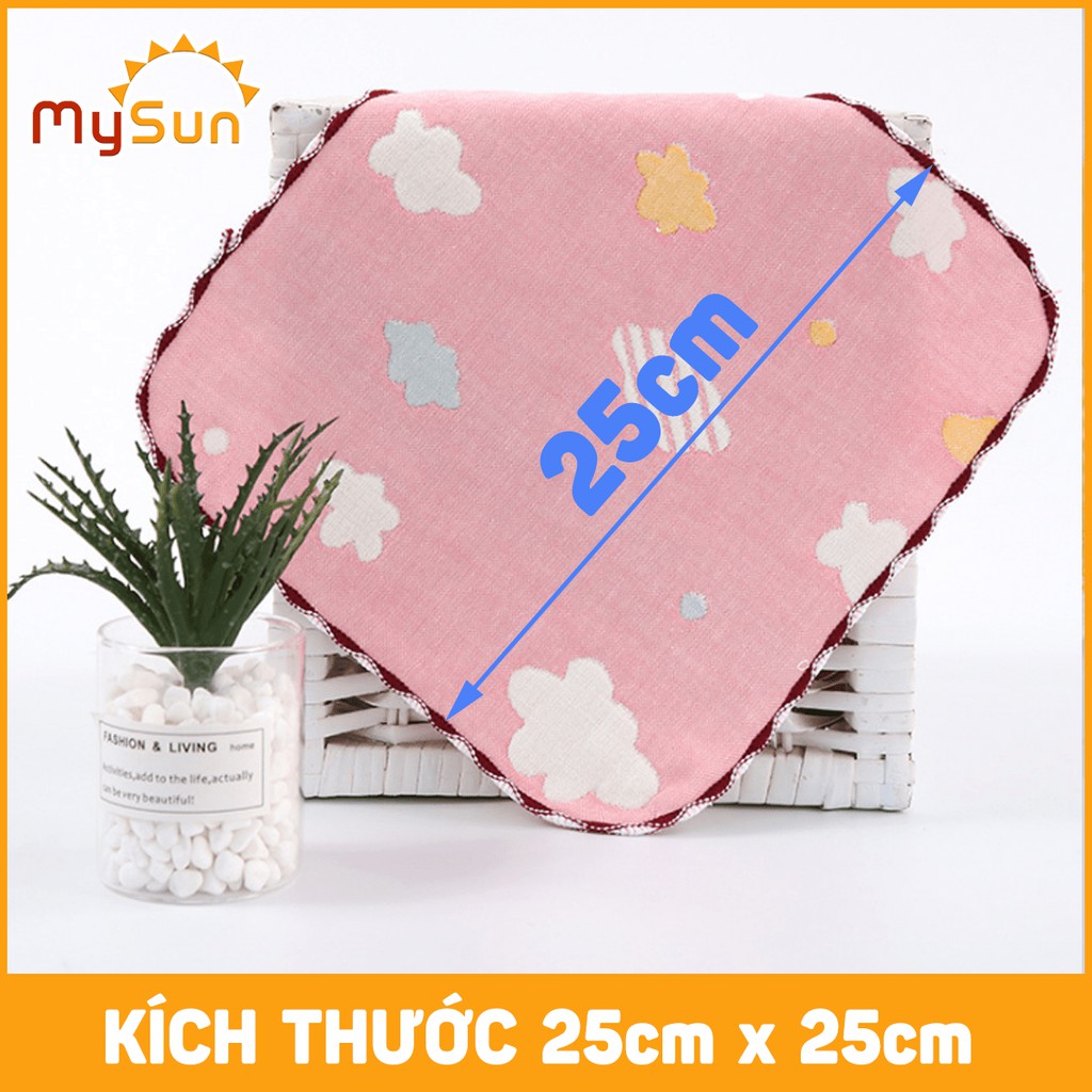 Khăn sữa cho bé COTTON Khăn xô sữa sợi tre 6 lớp (2+4 lớp) vải cho bé sơ sinh Mềm mại, Thấm hút, Thoáng khí MUSUN