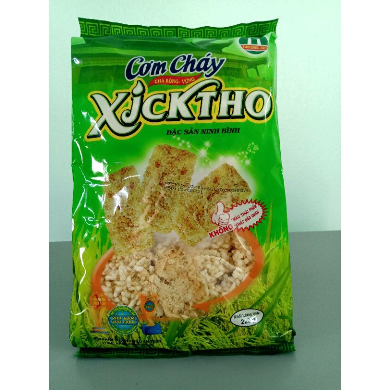 Cơm cháy chà bông vừng, không màu thực phẩm, không chất bảo quản, đặc sản Ninh Bình