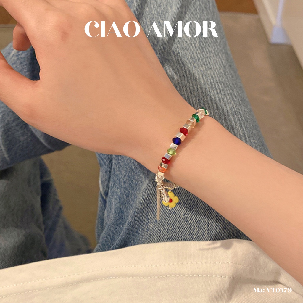 Vòng tay, lắc tay nữ hạt bạc mùa hè Trang sức Ciao Amor - VT0479