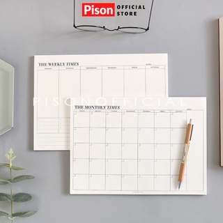 Giấy ghi chú Lập mục tiêu kế hoạch Pison, giấy note nhiều mẫu 60 tờ 24.5*17.5cm – 1 tệp