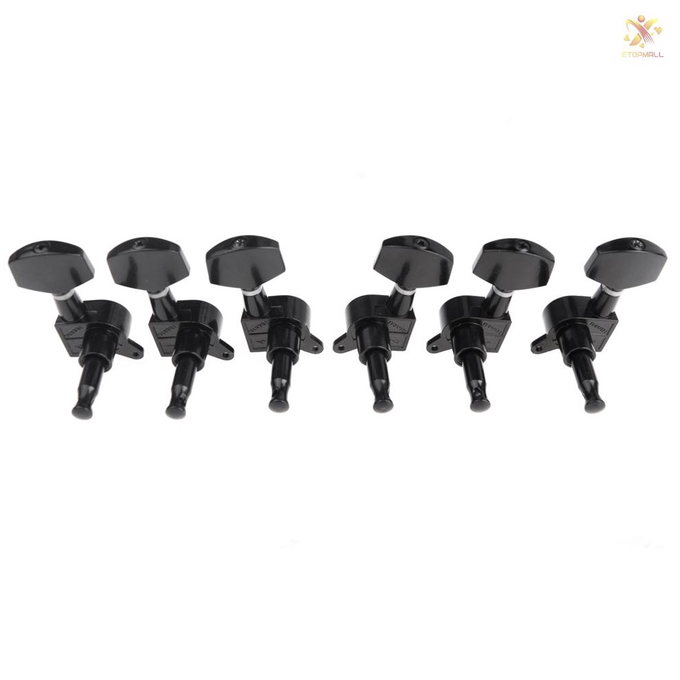 ET Black Sealed Tuning Pegs Tuner Machine Head 3R 3L Electric/Acoustic Guitar Parts