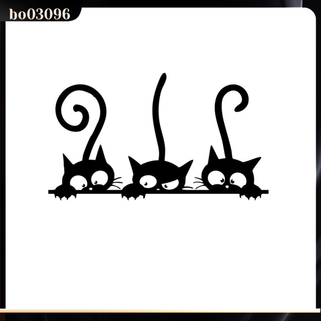 Decal Dán Trang Trí Xe Hơi Hình Mèo Dễ Thương D-2097