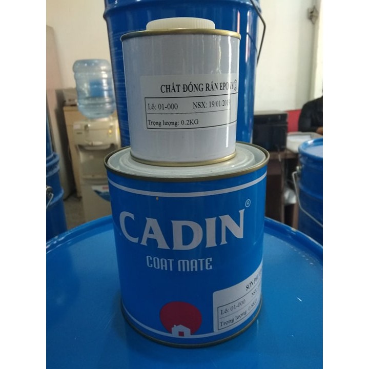 ( Bb221 ) Sơn Lót Epoxy Hai Thành Phần Cadin màu Trong Suốt cho nền nhà xưởng - Bộ 1kg ( Linhnam_SPA )