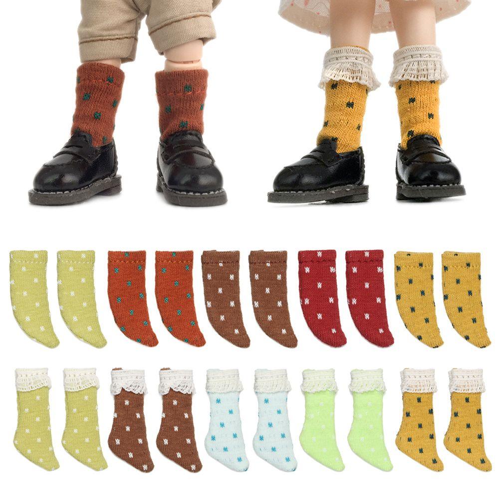 RAINBOW 1 Đôi Tất Ren Thời Trang Cho Búp Bê