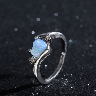 ❤ Nhẫn Bạc opal Hình Trái Tim