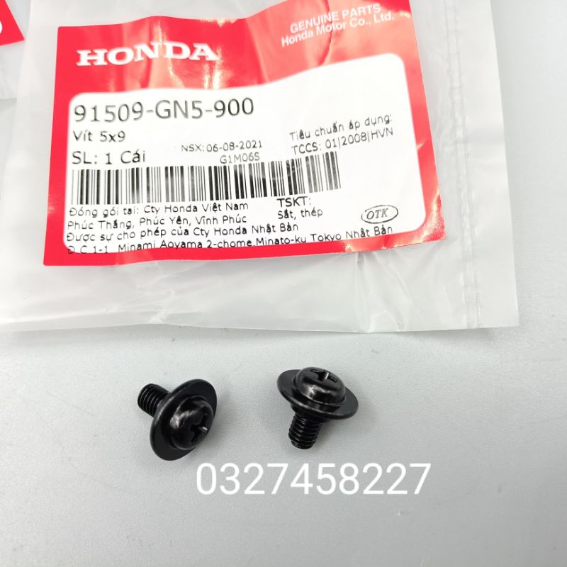 2 ốc bắt nẹp nhựa sườn thùng xăng xe DREAM zin honda, vít 5x9