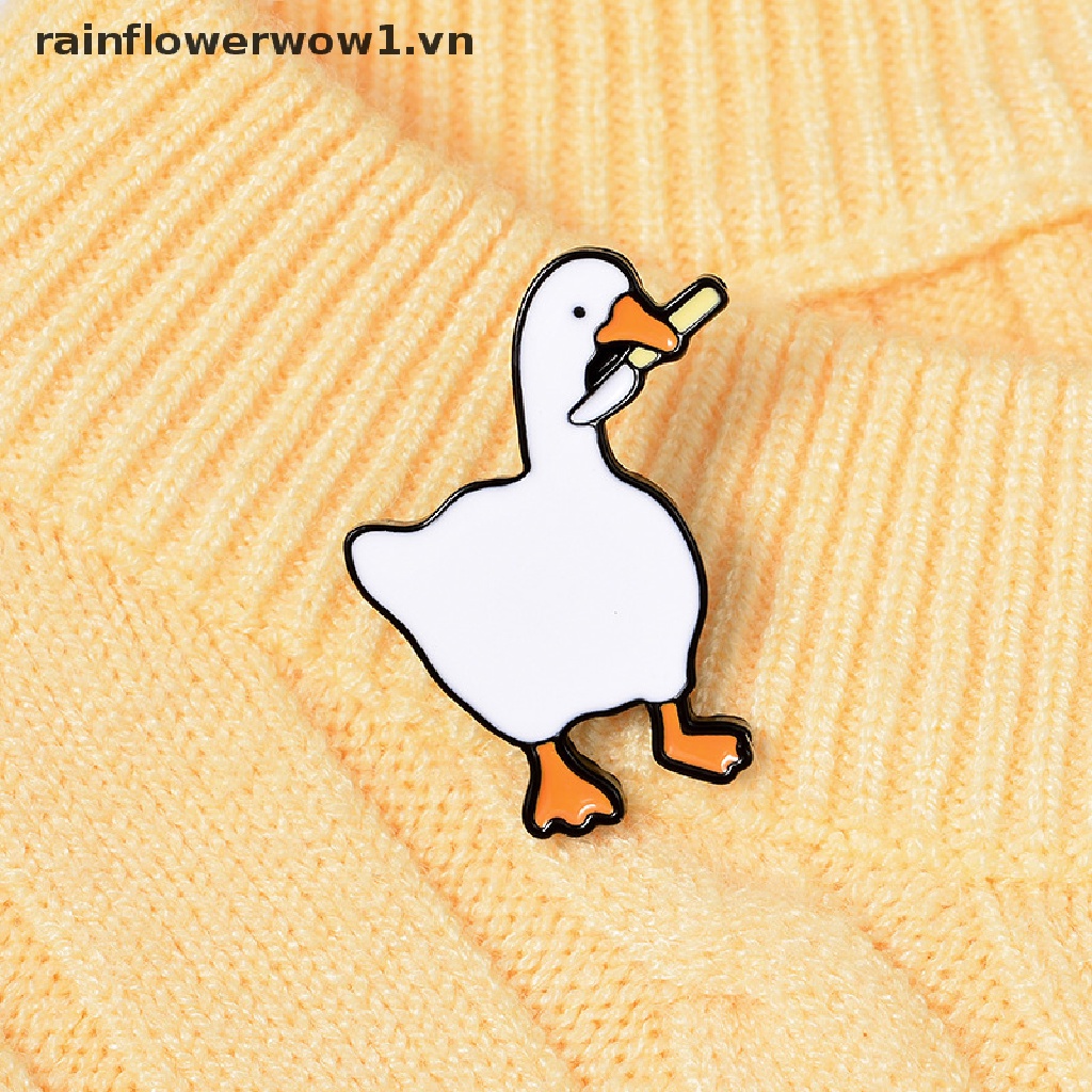 Ghim Cài Áo Hình Ngỗng Hoạt Hình Vui Nhộn