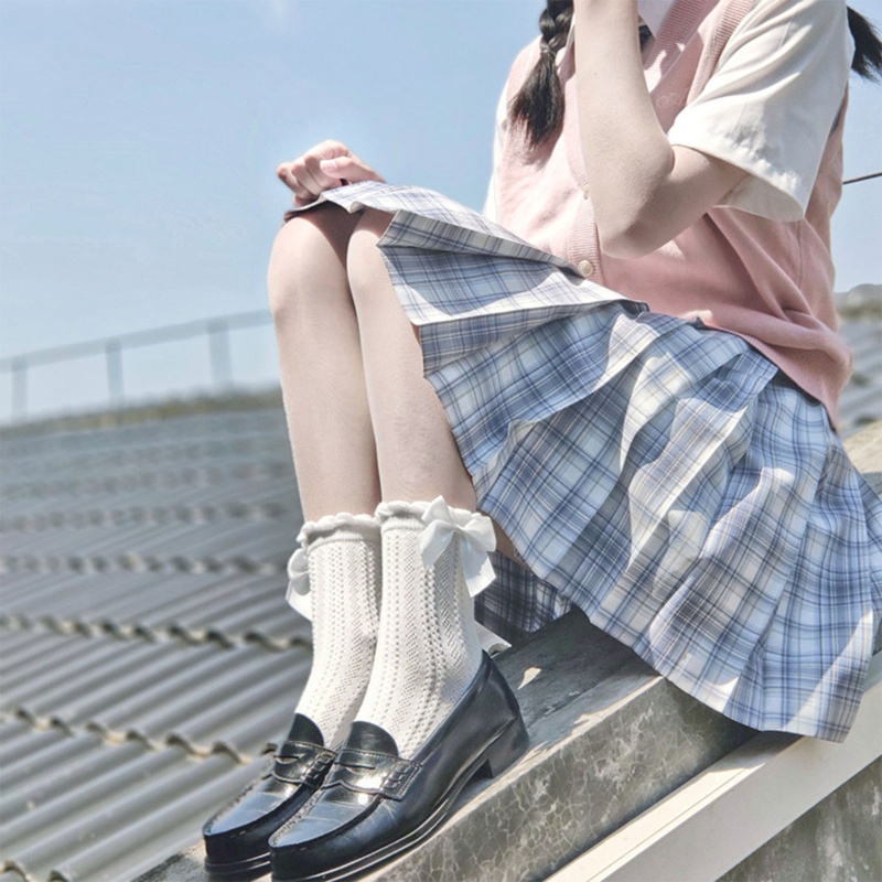 Xixi Đôi Vớ Dệt Kim Phối Ren Phong Cách Lolita Nhật Bản Ngọt Ngào Cho Nữ