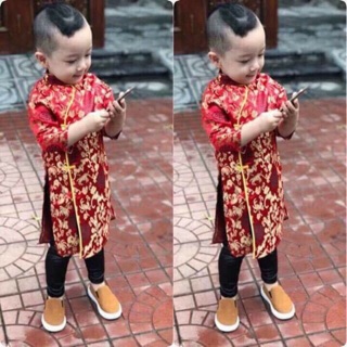 Áo dài cách tân bé trai gấm