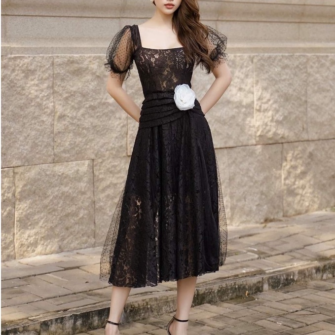 Đầm ren đi tiệc dáng xòe thiết kế sang trọng Jessica Dress - Devil Rabbit
