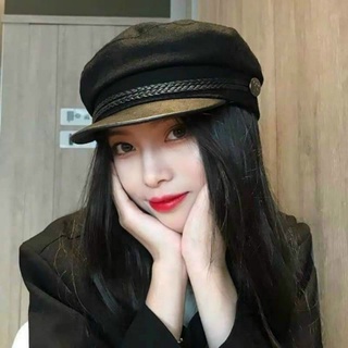 Mũ beret da pu
