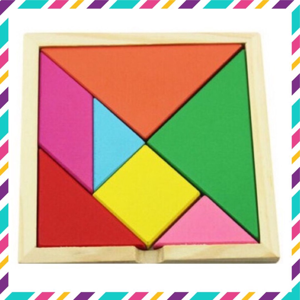 Đồ chơi ghép hình trí uẩn tangram, đồ chơi phát triển tư duy cho bé