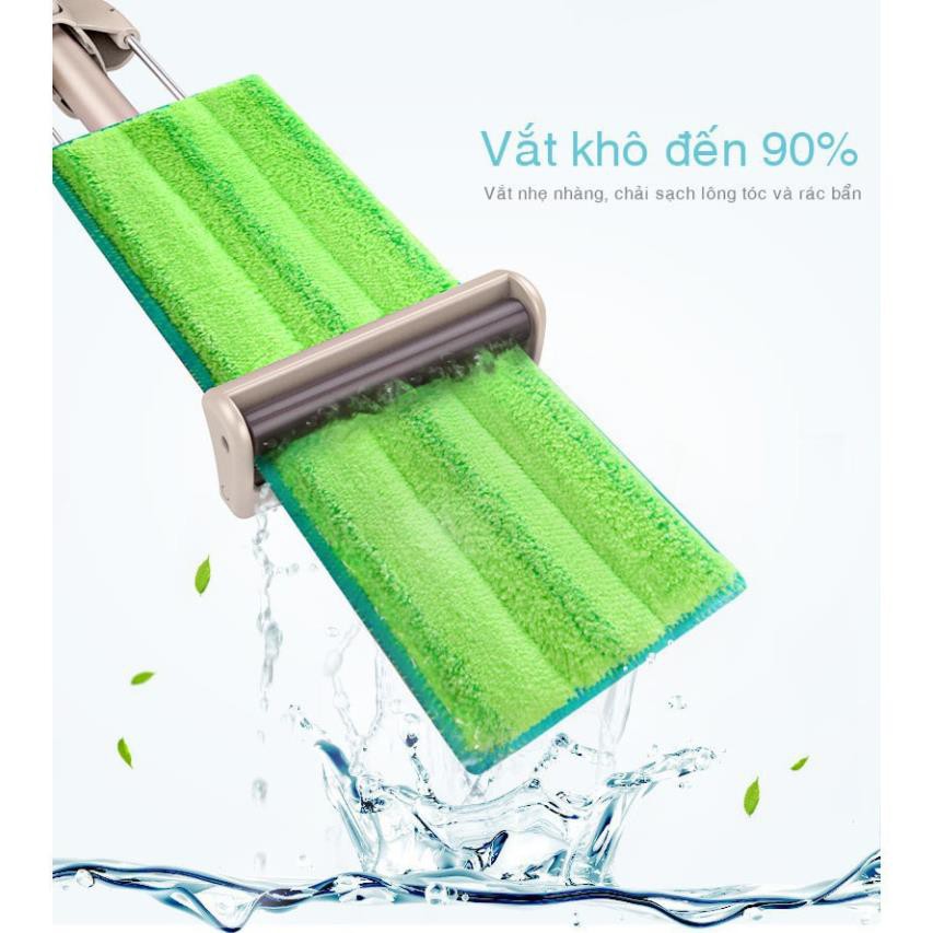 Chổi Lau Nhà, Cây Lau Nhà Thông Minh Tự Vắt Cực Kho Spin Mop Xoay 360 Độ, Tặng Kèm 2 Bông Lau Nhà, Giá Bán Bằng Giá Sỉ