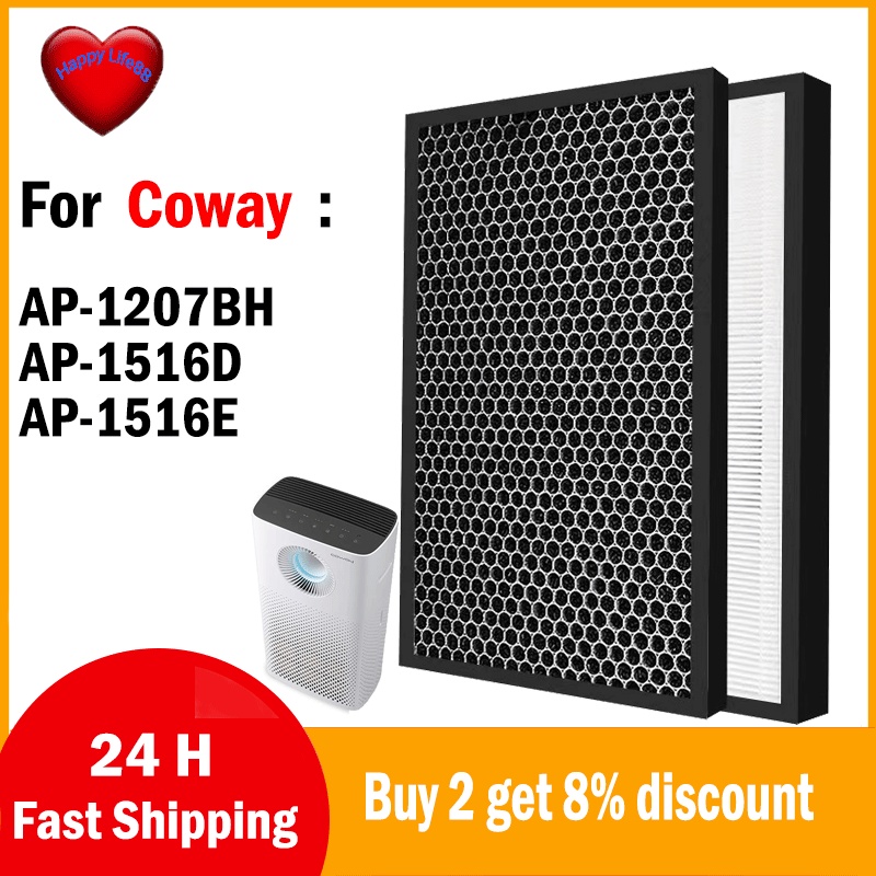 for Coway air purifier AP-1516D AP-1207BH AP-1516E APM-1516E  HEPA & Activated Carbon Filter