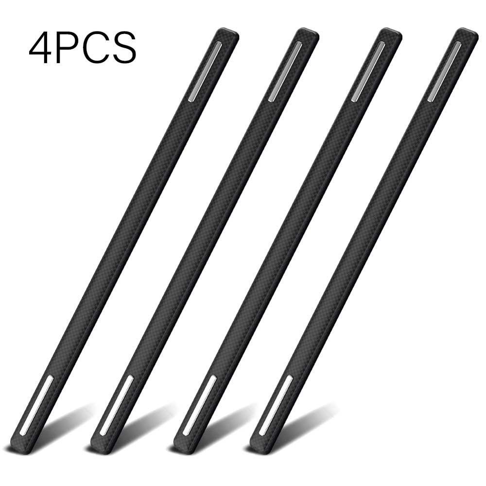 NICKOLAS Set 4 Tấm Chắn Bảo Vệ Góc Xe Ô Tô Bằng PVC Họa Tiết Sợi Carbon