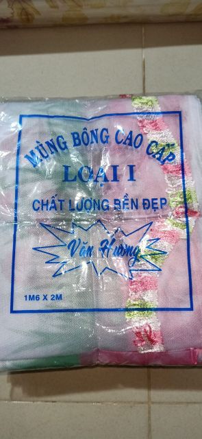 Mùng Voan Bông 1m6 x 2m - Mùng Ngủ In Bông