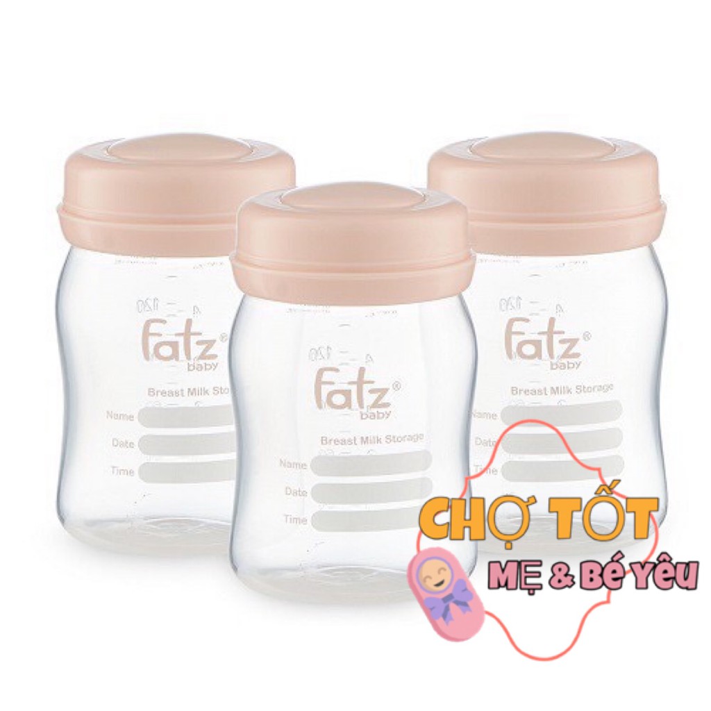 Bộ 3 Bình Trữ Sữa 150ml Cổ Rộng Fatz Baby FB0120