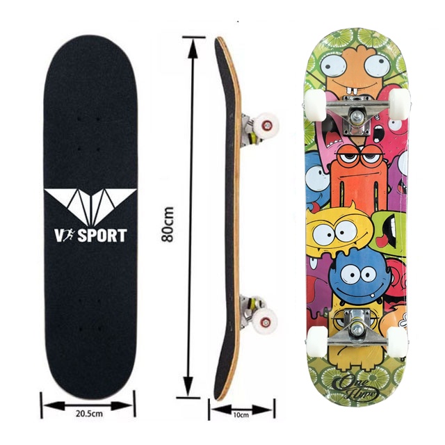 Ván trượt người lớn newbie cho người mới tập chơi, kích thước 20x80x10 cm