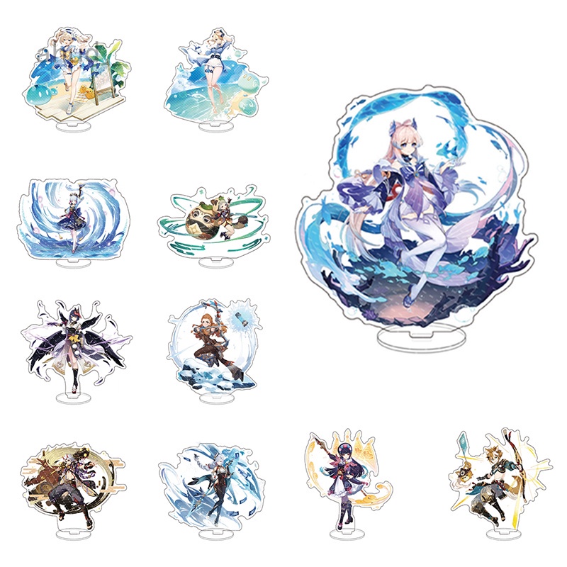 Giá đỡ mô hình nhân vật anime Genshin bằng acrylic để bàn trang trí