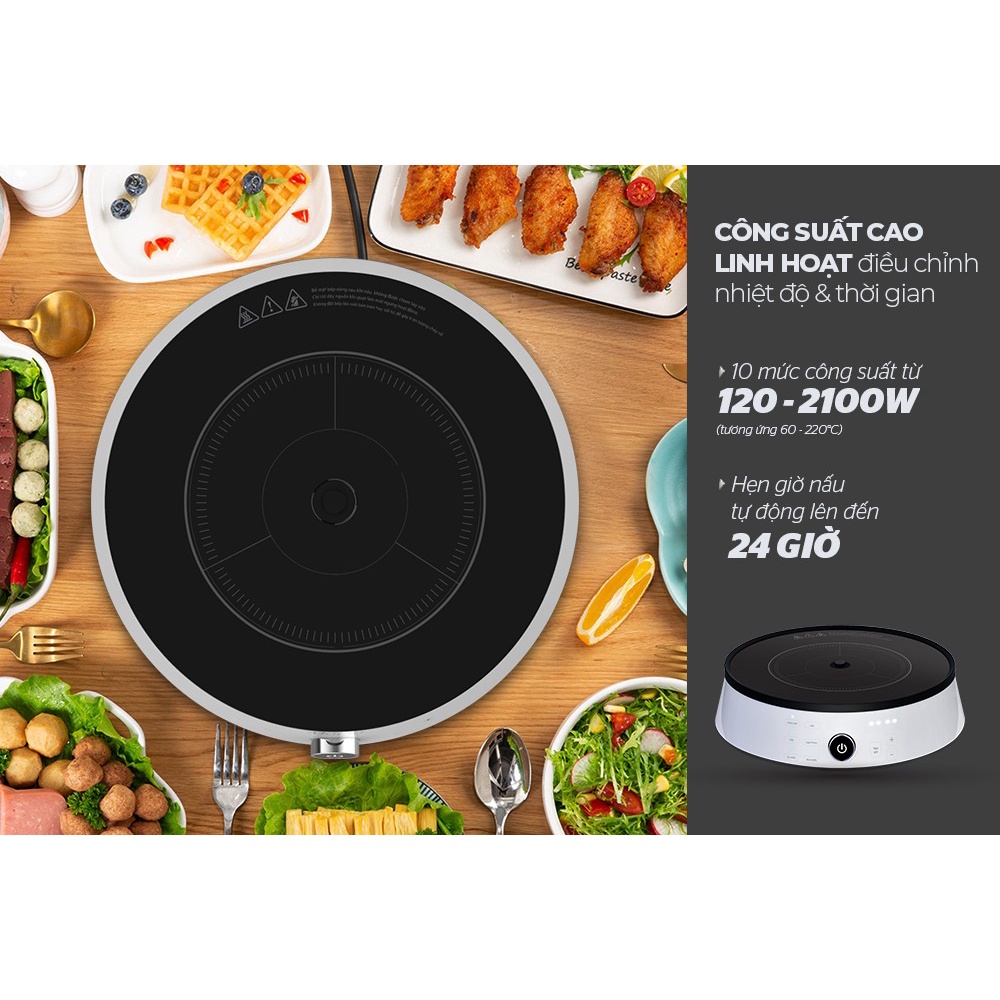 BẾP TỪ ĐƠN Sunhouse MAMA SHD6885, bảo hành chính hãng 24 tháng, công suất 2100W