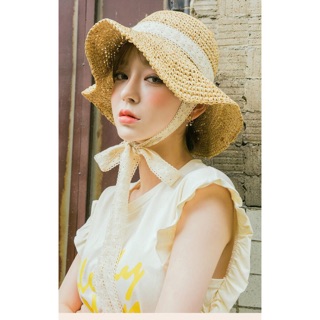 Sẵn Nón cói mềm vintage, mũ cói tiểu thư, nón mũ vành rộng tự thắt nơ có nhiều màu
