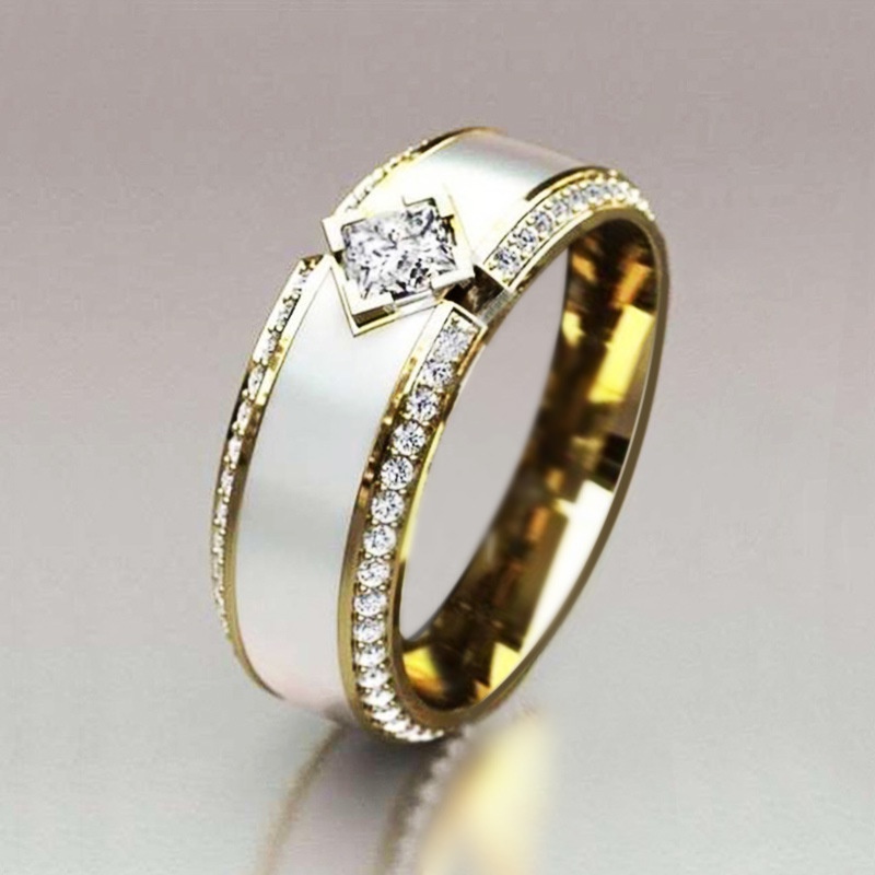 (MớI) Nhẫn Mạ VàNg 18k ĐíNh Đá Cho CặP Đôi