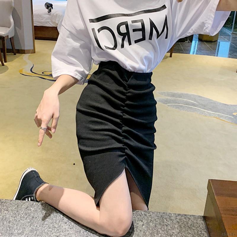 Chân váy lưng cao màu trơn thiết kế không đối xứng độc đáo cho phái nữ | BigBuy360 - bigbuy360.vn