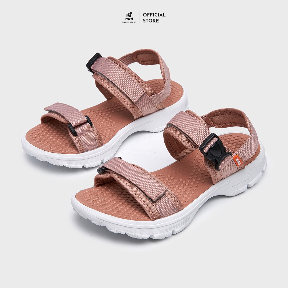 Giày Sandal Vento Nữ H1 SD07007 2 quai ngang màu Be (màu Hồng)