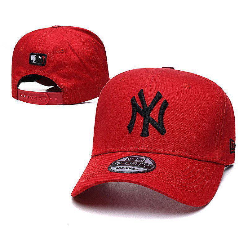 MLB Mũ Lưỡi Trai Thêu Chữ Ny Phong Cách Hiphop Hàn Quốc Cho Cặp Đôi