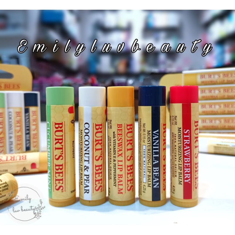 Son dưỡng môi Burt’s Bee Beeswax Lip Balm